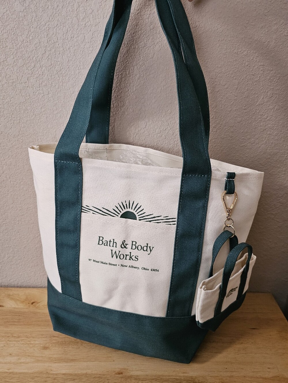 Bath & Body Works Canvas Tote with Pouch